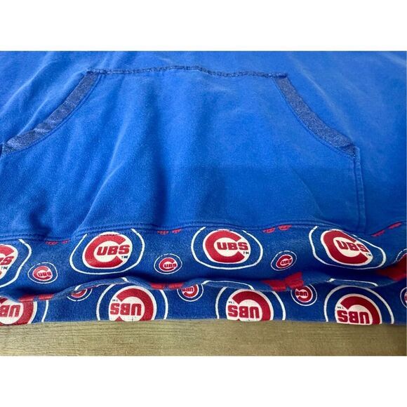 Chicago Cubs Baseball Bling‎ & Butterfly Accent G-3 Blue Hoodie Size XL - Picture 8 of 11